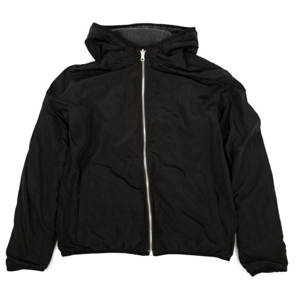 The Kooples Sport Reversible Windbreaker Hoodie Jacket Zip Up Mens Medium Black - Picture 1 of 11